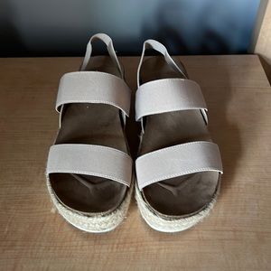 Neutral sling back sandals